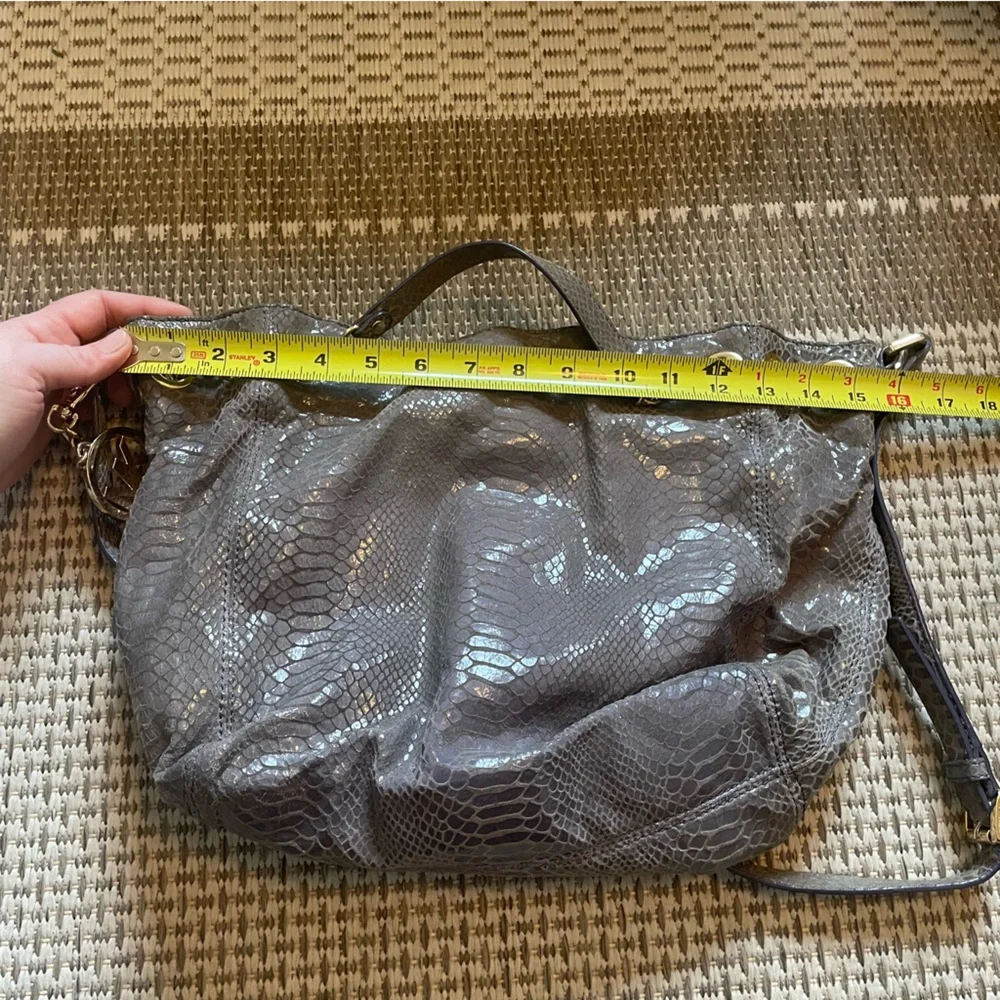 Michael Kors Authenic Dark Grey Reptile Print Bag
